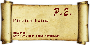 Pinzich Edina névjegykártya